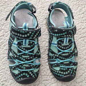 Women's Hiking Water Shoe Closed Toe Size 8 Teal Dog Paws Greatergood Rescue
